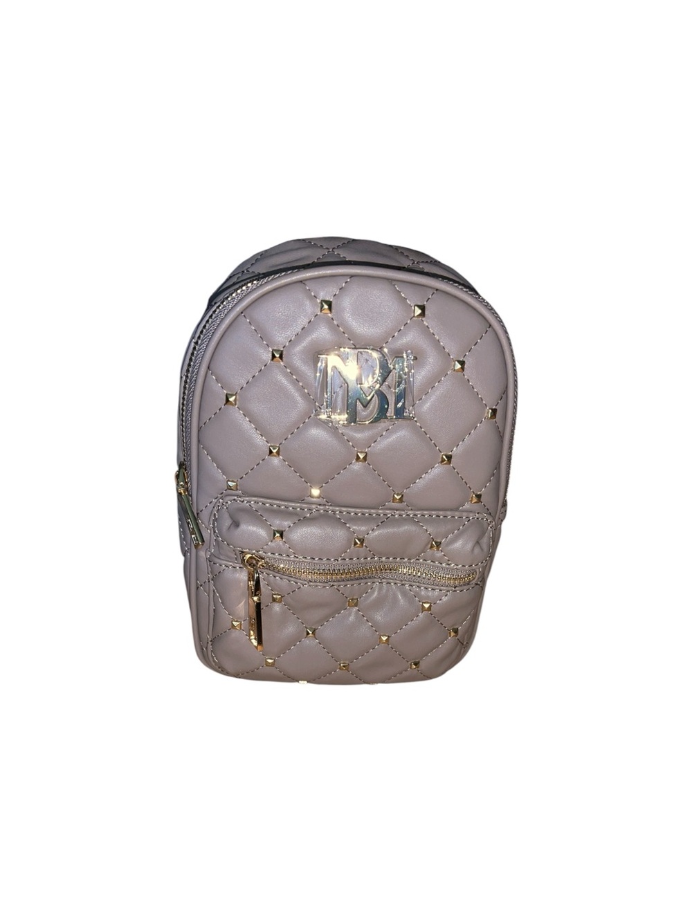 BADGLEY MISCHKA SMALL DIAMOND QUILTED BACKPACK WITH STUDS
